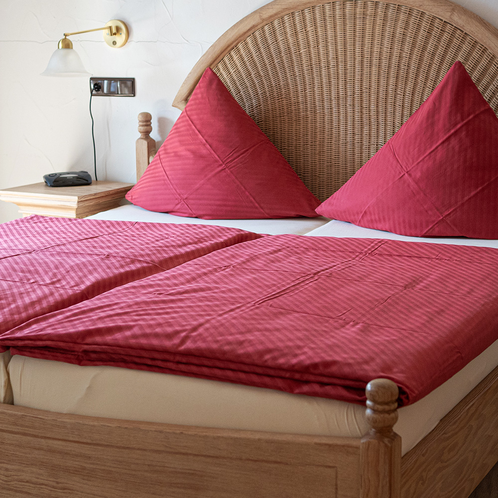 Ferienwohnung 65qm Schlafzimmer mit Doppelbett